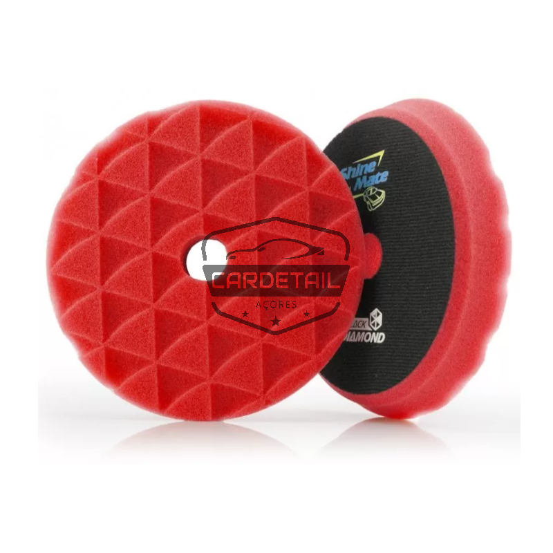 ShineMate - Boina Black Diamond Vermelha (150mm) Acabamento